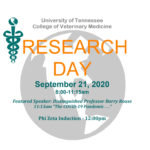 The 2020 UTCVM Research Day logo and invitation.